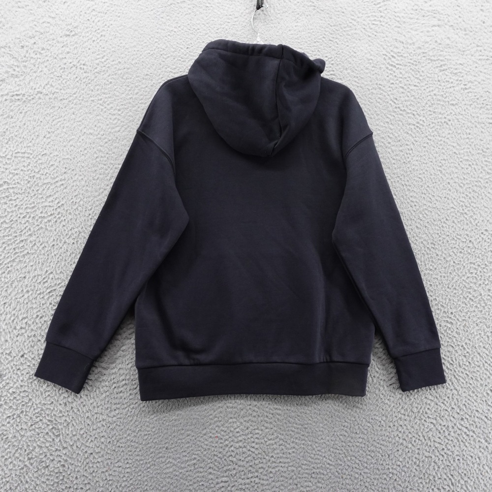 Under Armour Womens Medium Essential Fleece Hoodie Black Loose Fit Pullover NEW - Picture 2 of 14
